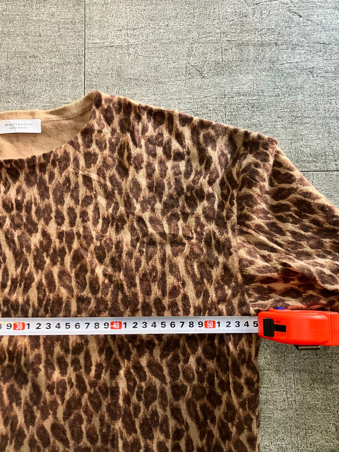 일본빈티지 Beautyyouth 올드스쿨아메카지 레오파드 호피니트스웨터 상품이미지2