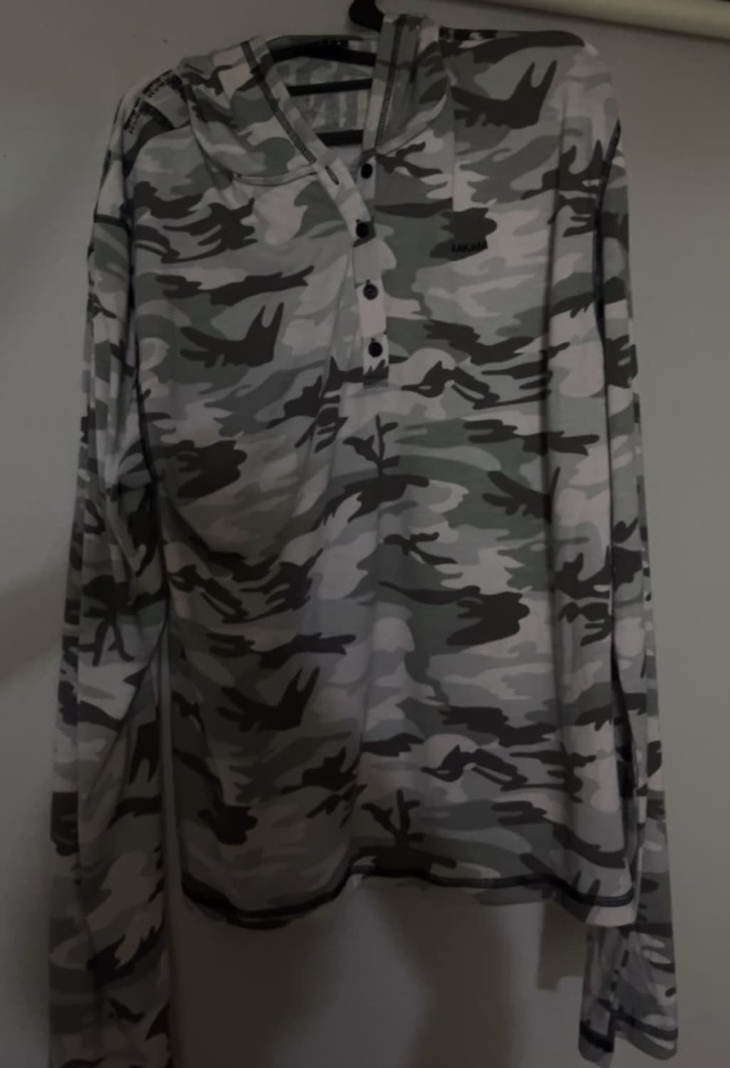 AAKAM Military Button Hoodie Gray 상품이미지1
