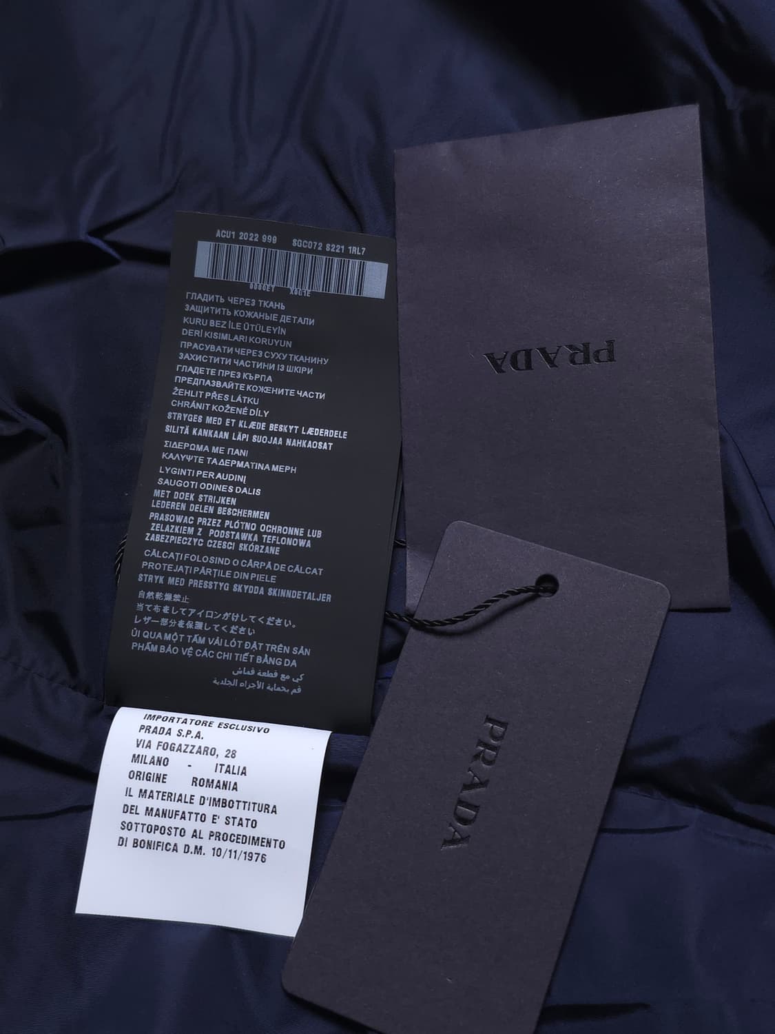 [50] 프라다 코듀로이 패딩 네이비(SGC072) 상품이미지10