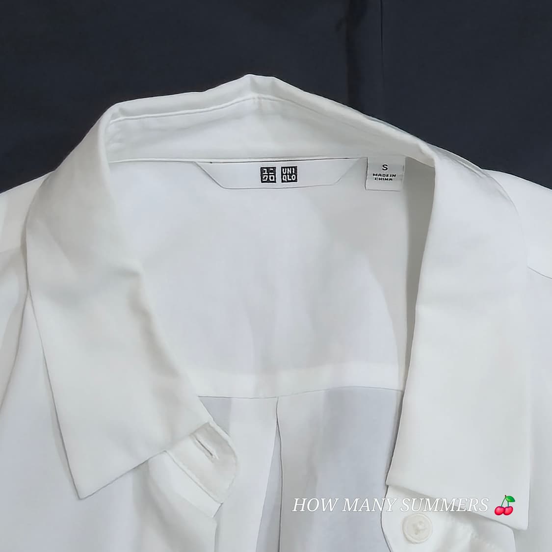 유니클로 여성 레이온 긴팔 셔츠 S 화이트 부드러운 소재 기본 블라우스
 상품이미지9