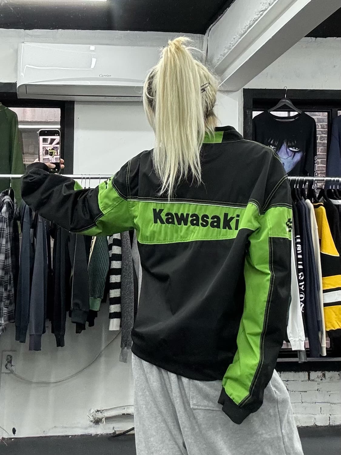 가와사키 레이싱 바이커 자켓 상품이미지5