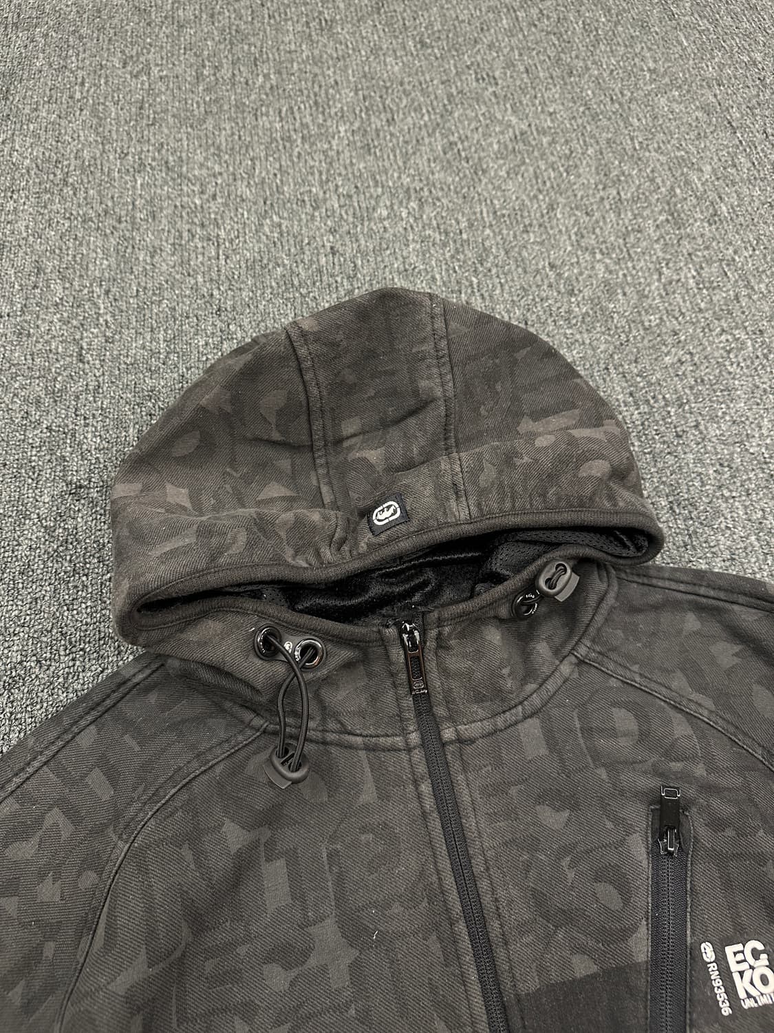 XL) 에코 언리미티드 그래픽 패턴 오버핏 후드집업 상품이미지4