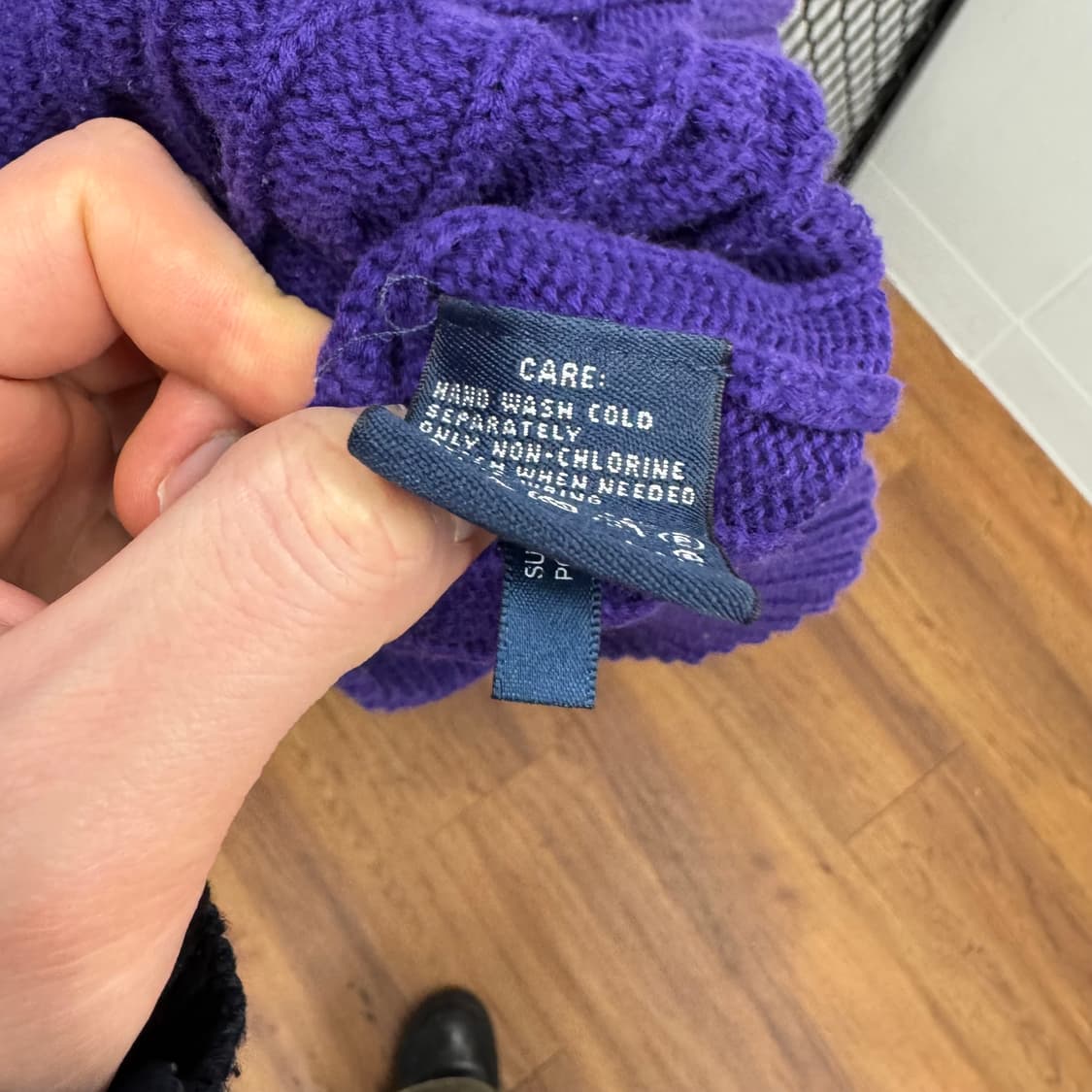 폴로 랄프로렌 케이블 니트 핑크 포니 포인트 퍼플 상품이미지6