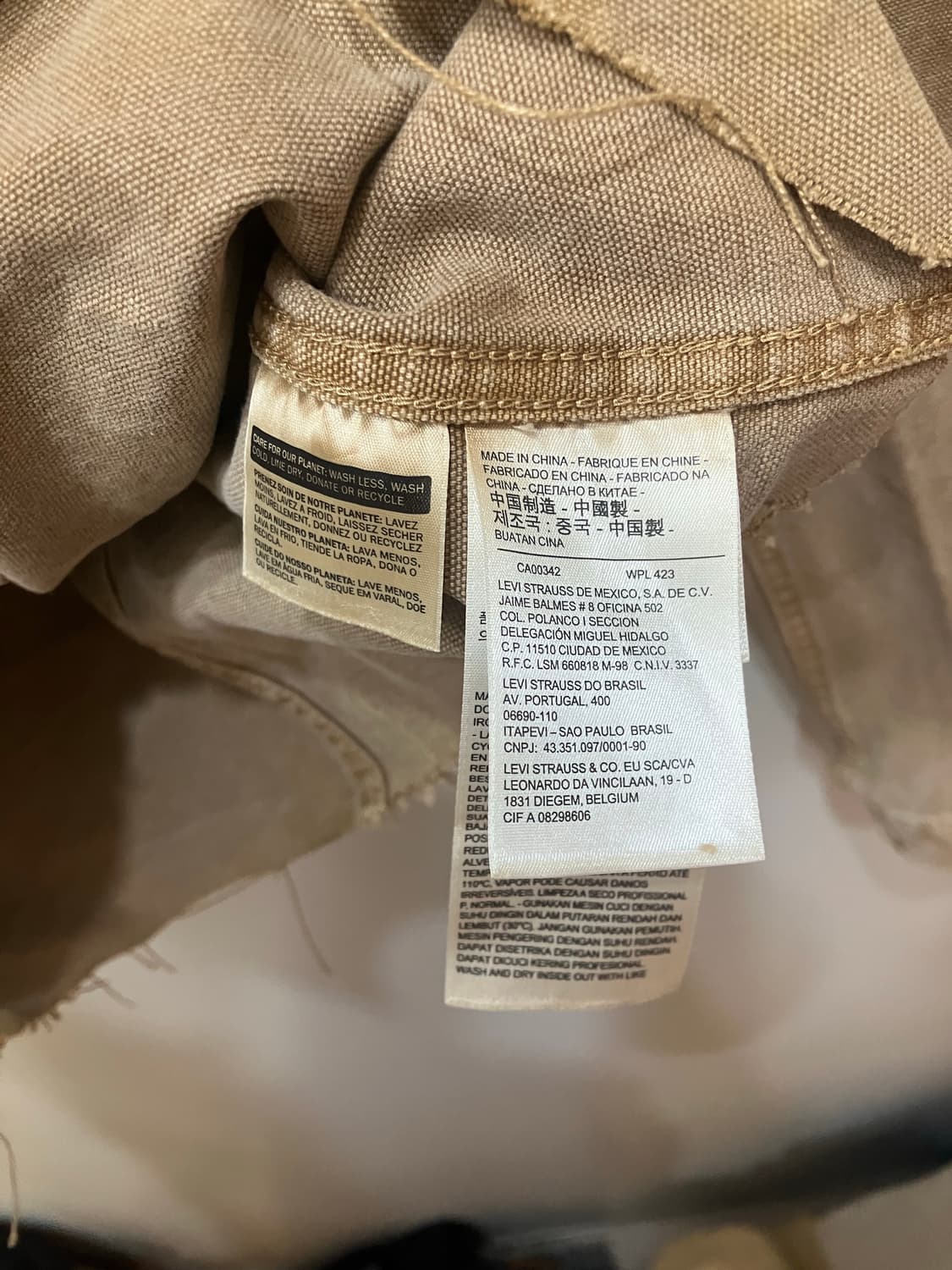 LEVIS 리바이스 캔버스 커팅자켓 S 상품이미지6