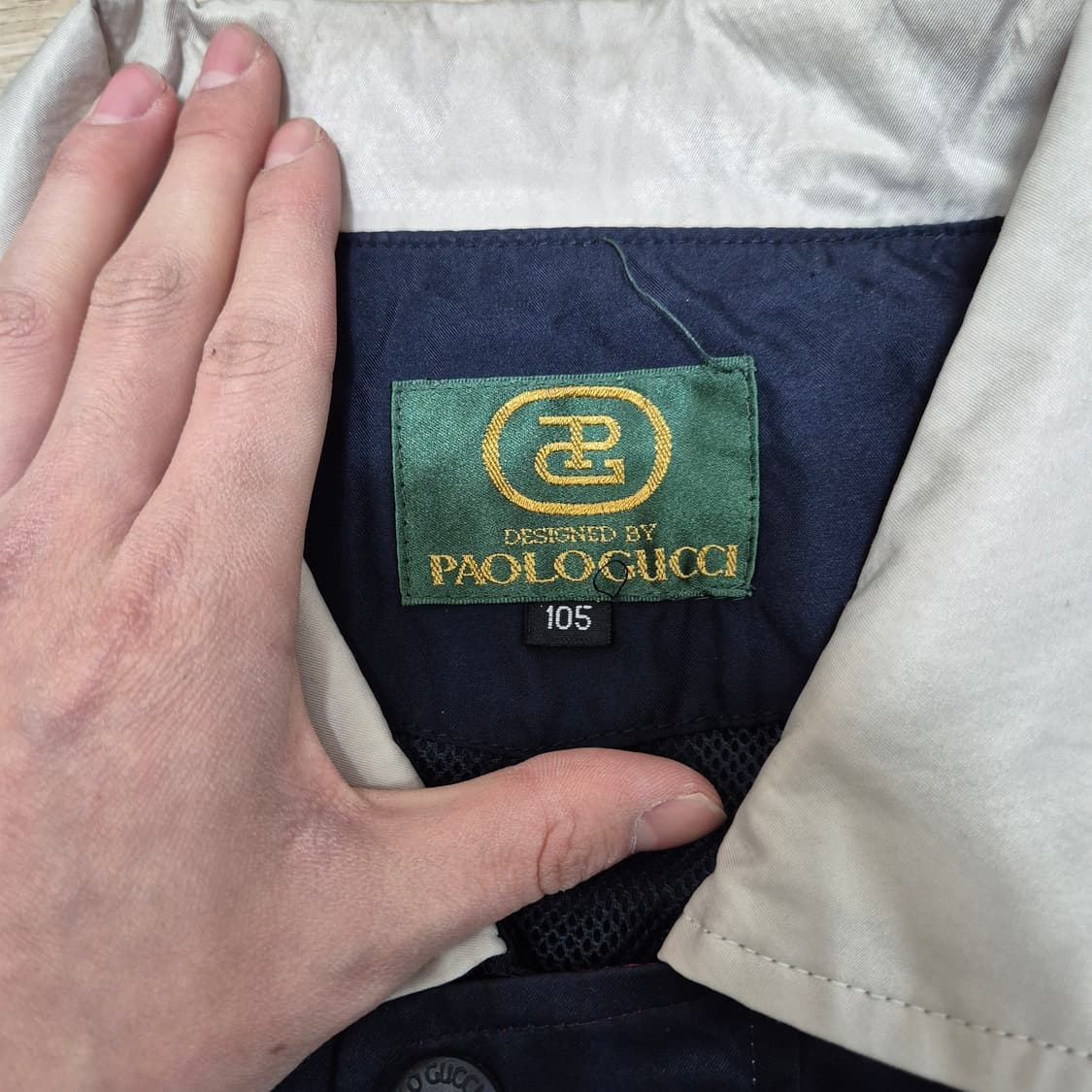 파올로구찌 카라 바람막이 자켓 XL(105) 상품이미지5