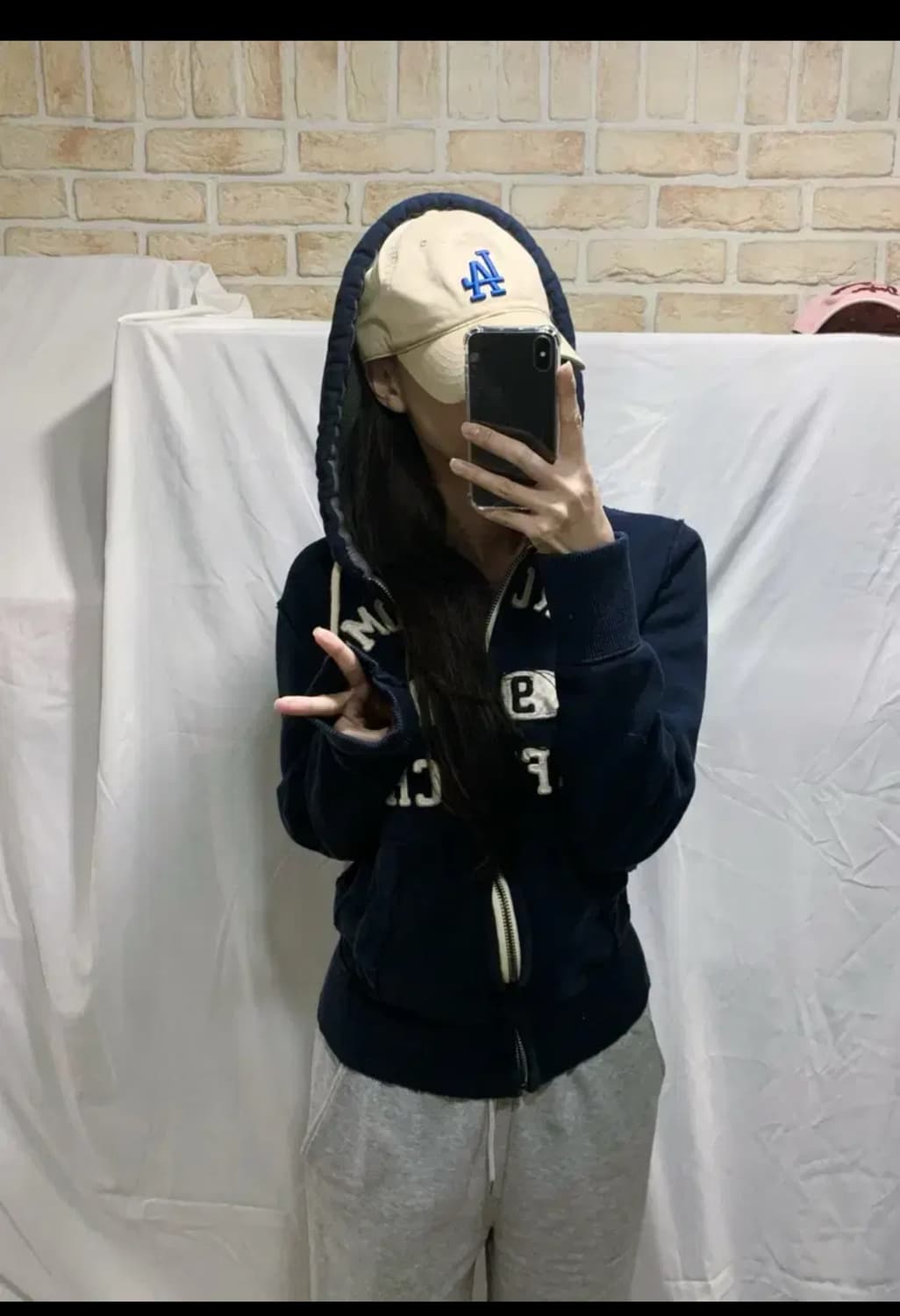 아베크롬비 후드집업 네이비,S 상품이미지2
