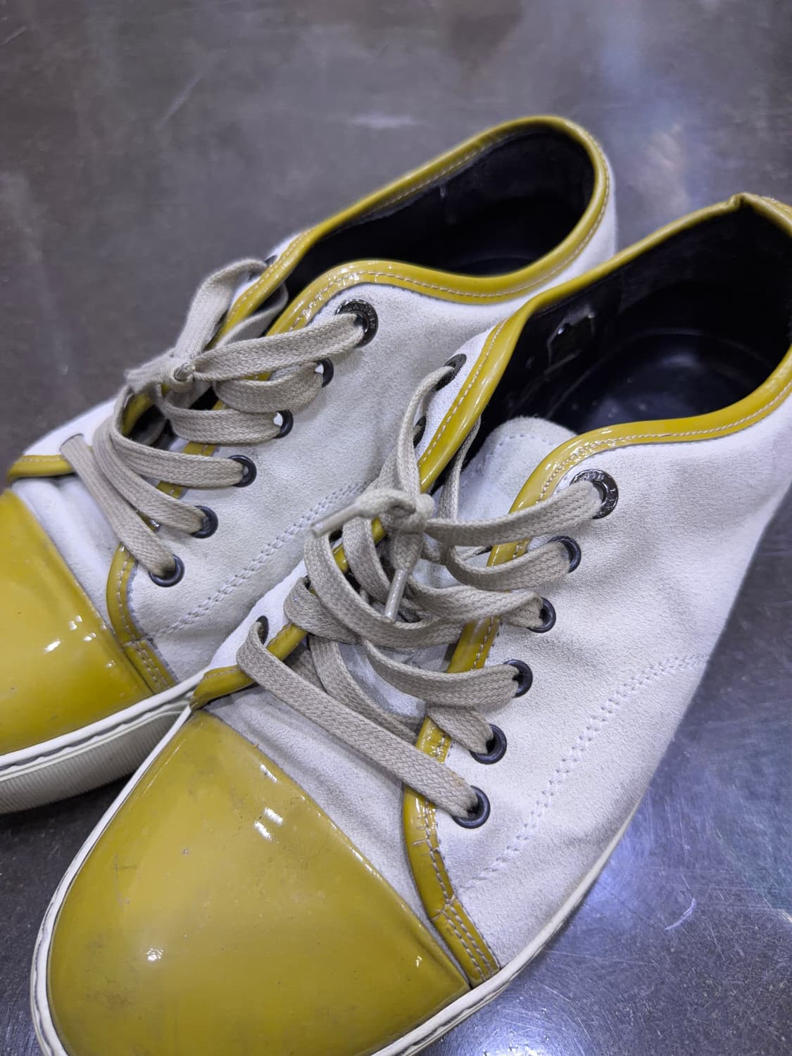 랑방 벨루어 스웨이드 베이지 애나멜 스니커즈 8 (270) 상품이미지4