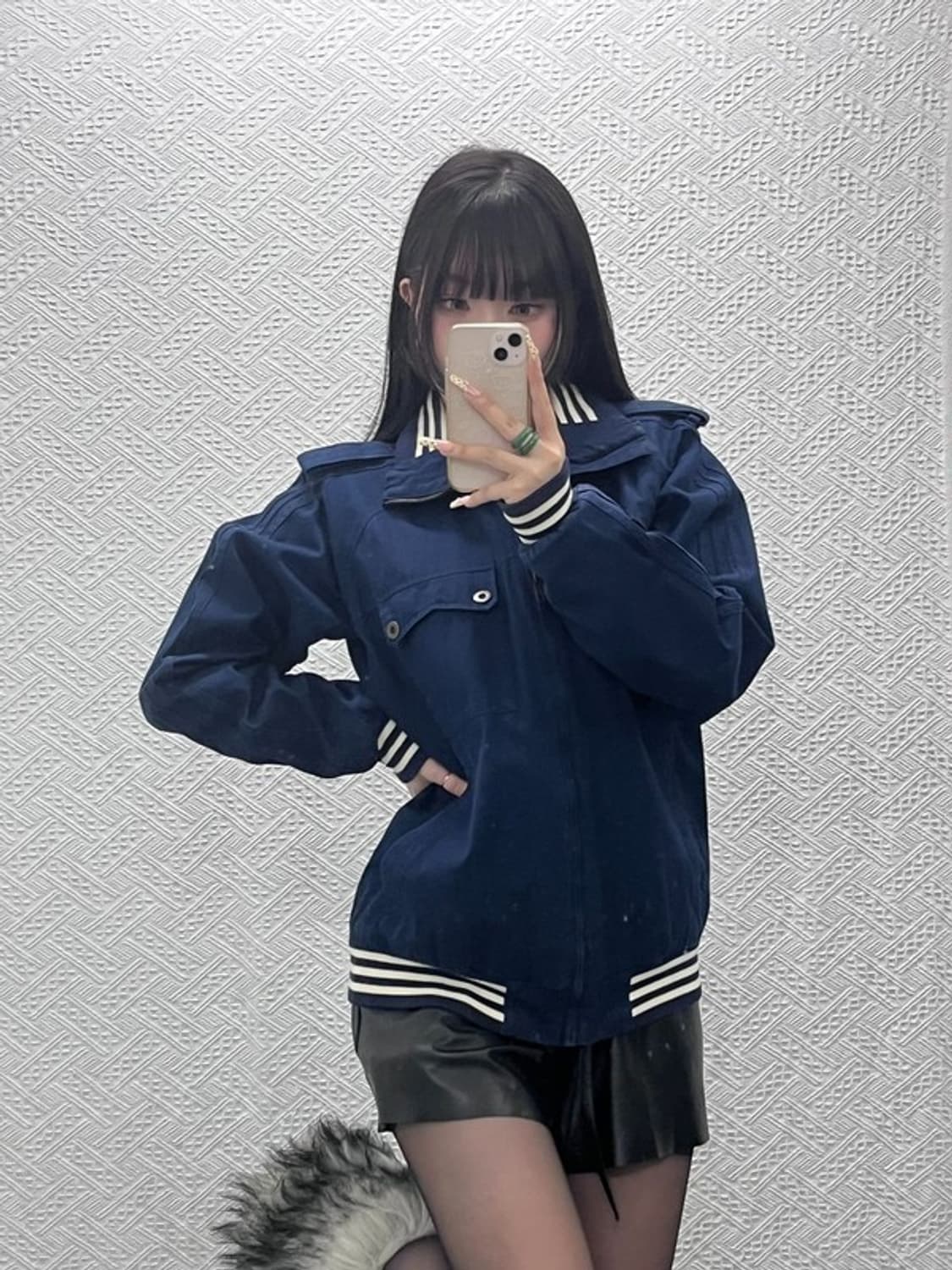 아디다스 흑탭 올드스쿨 레트로 프레피 블루종 자켓 105 C09788 상품이미지1