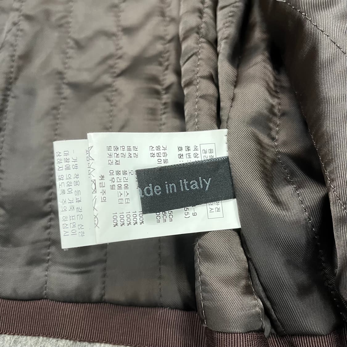 오브제 양가죽 울 배색 코트 자켓 상품이미지6