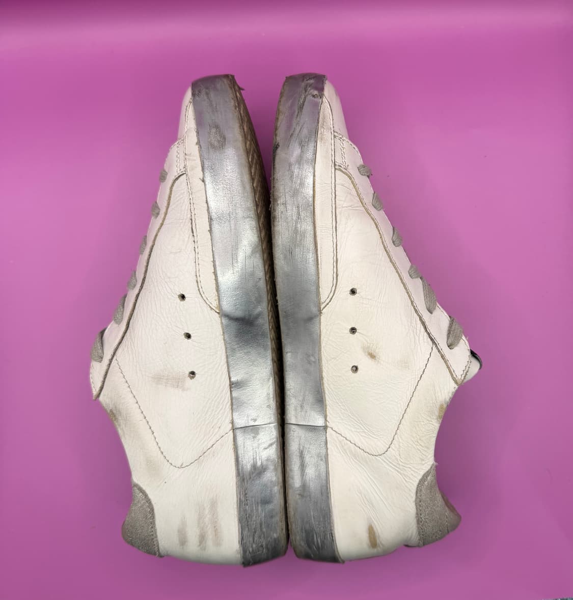 골든구스 슈퍼스타 화이트 실버 (Size 36) 상품이미지3