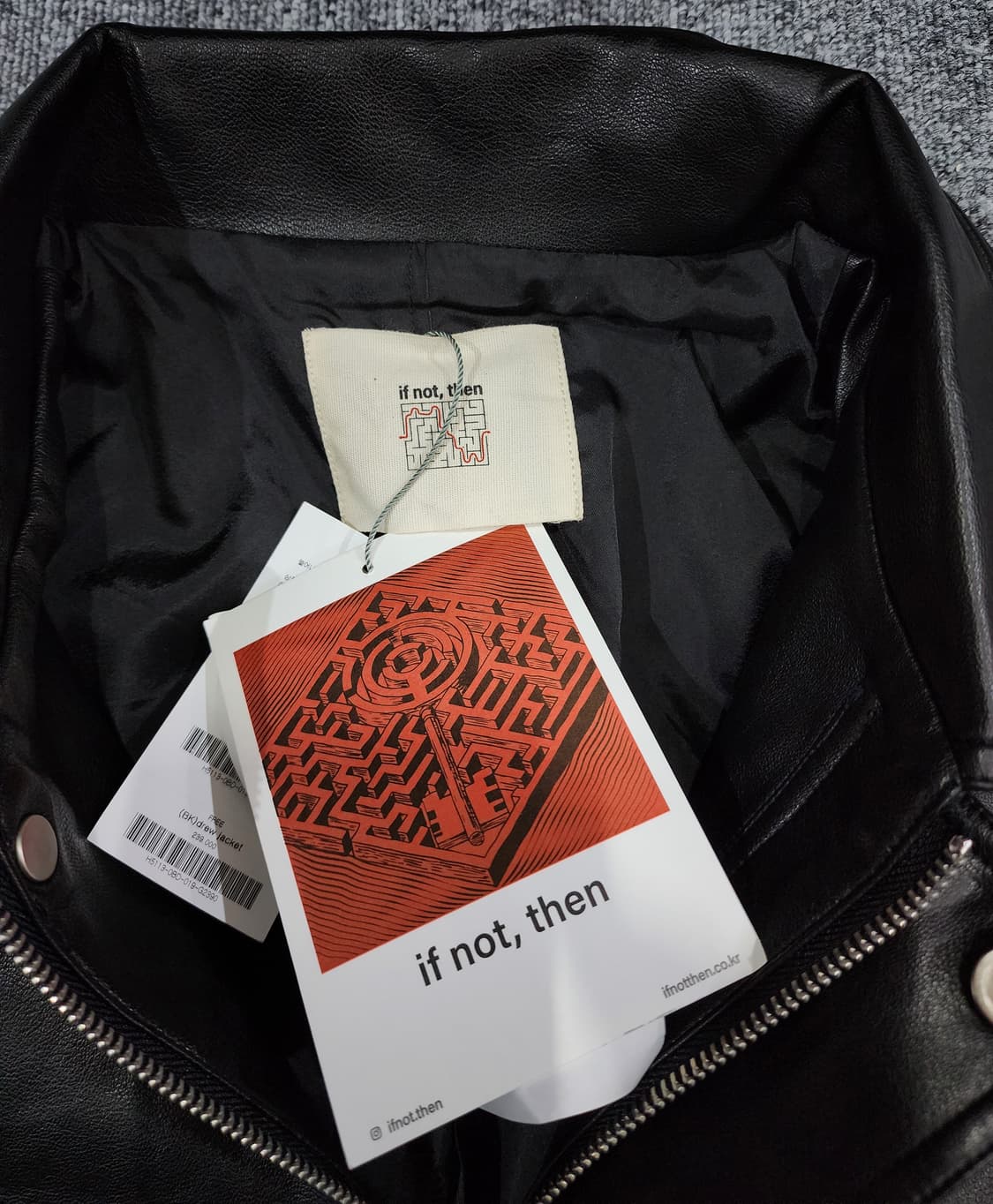 이프낫덴 drew jacket 비건 레더 카코트 자켓 하프코트 상품이미지6