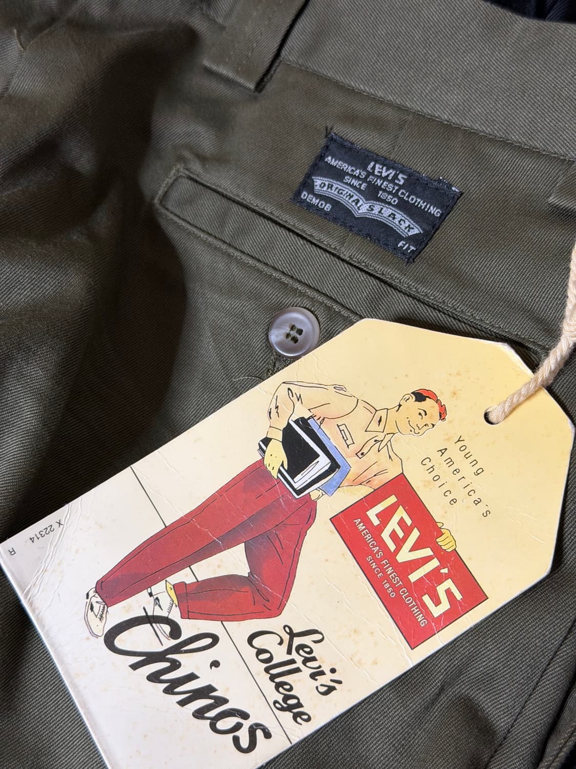 80’s 리바이스 유로 컬리지 치노팬츠 made in Italy 상품이미지1