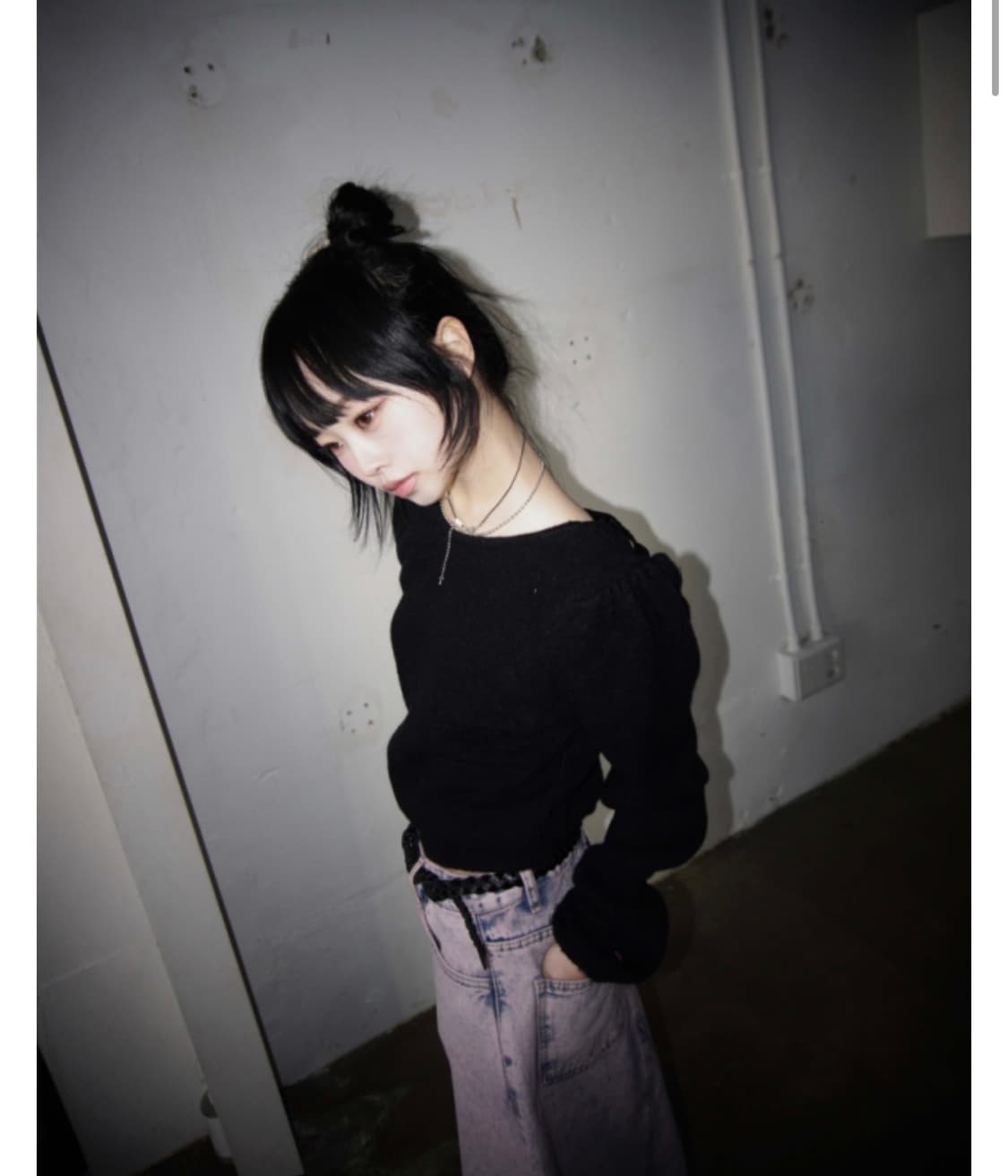 김아홉 새틴 백리본 울 니트(공홈품절) 상품이미지3