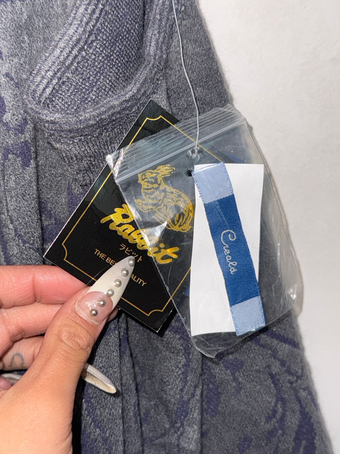 Ash navy oriental rabbit fur ball vest 상품이미지5