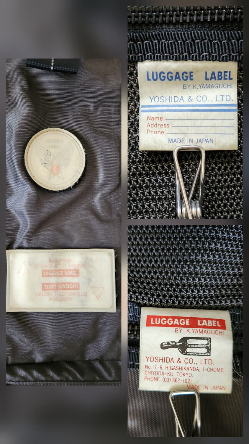 80s LUGGAGE LABEL by K.Yamaguchi 하네스백 상품이미지8