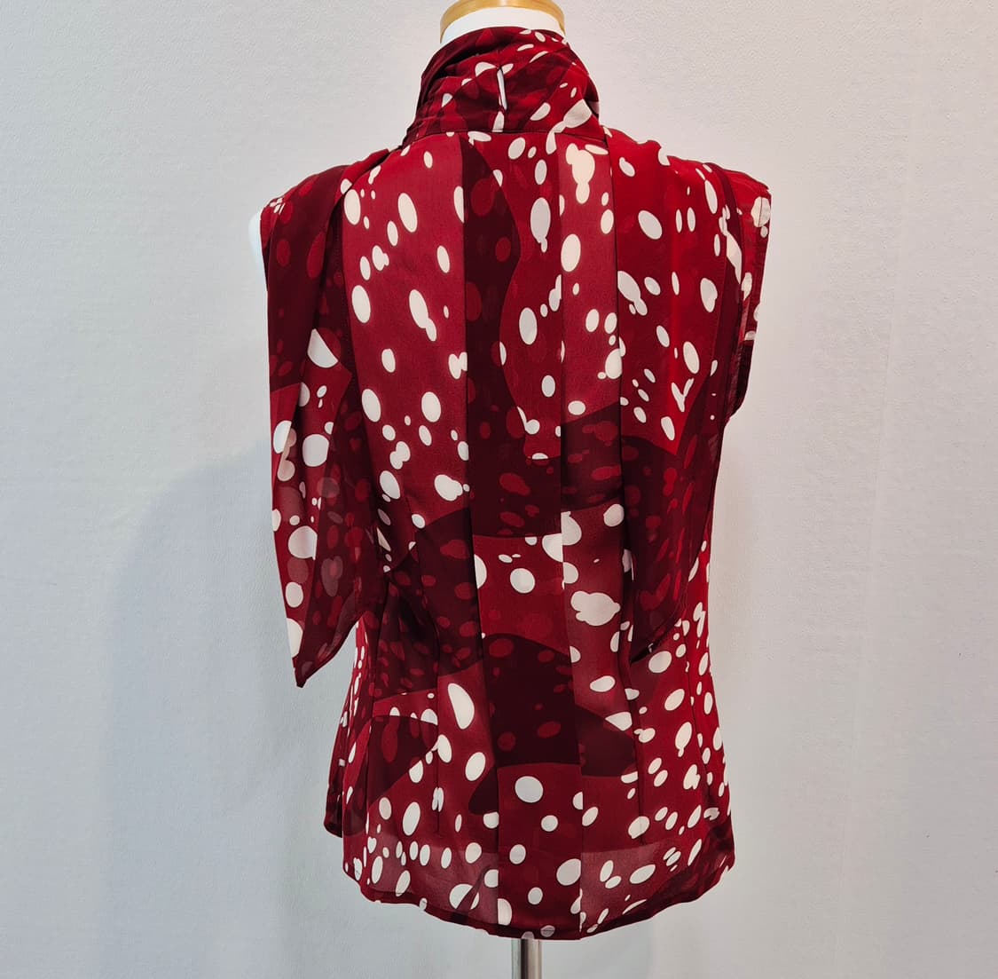 [중고명품셀렉트]에르메스 슬리브리스 실크 쉬폰 블라우스 36 상품이미지3