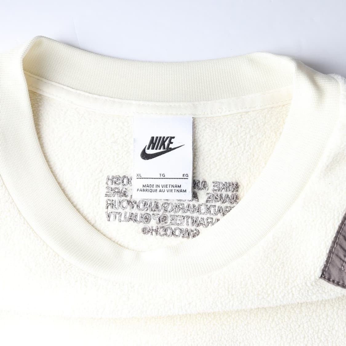 나이키 NSW 빅스우시 배색 플리스 크루넥 아이보리 XL 상품이미지5