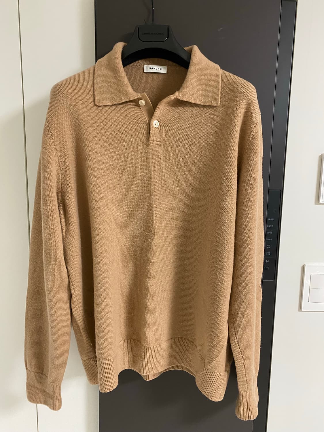 산드로 캐시미어 혼방 카라니트 L 상품이미지1