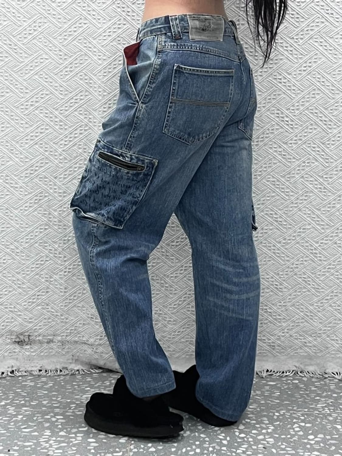 마자플라바 올드스쿨 스트릿 펑크 워크 데님 카고팬츠 31인치 C10684 상품이미지2