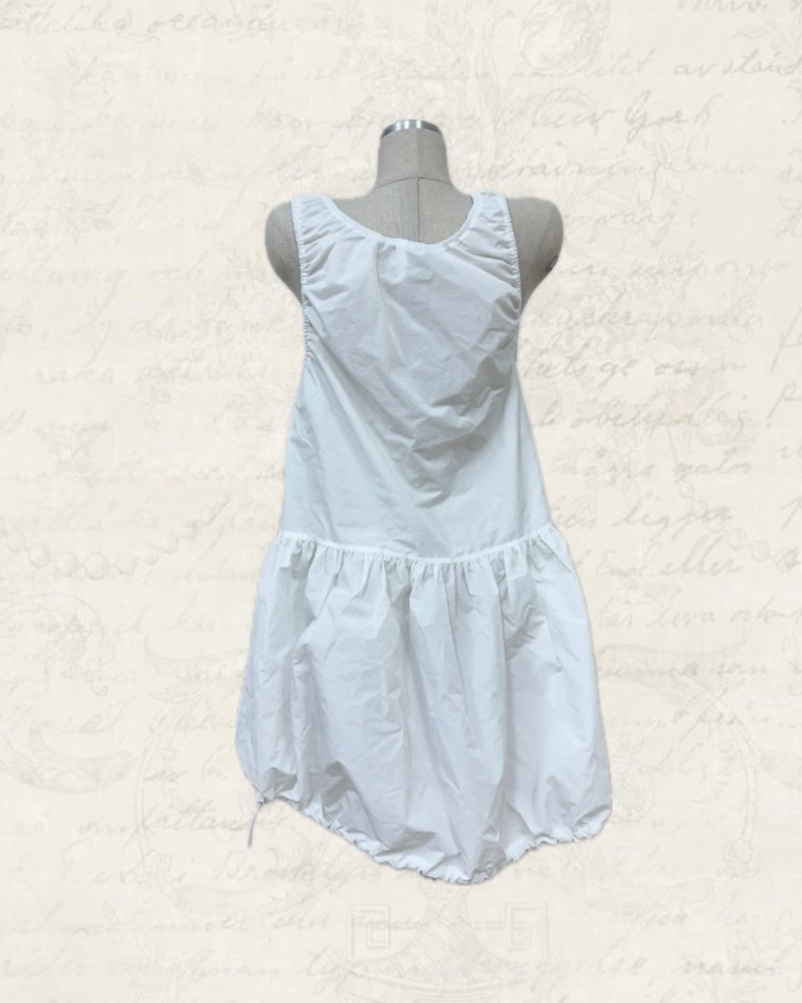 나일론 셔링 벌룬 미니 원피스 (그레이/블랙/화이트) 새상품 상품이미지10