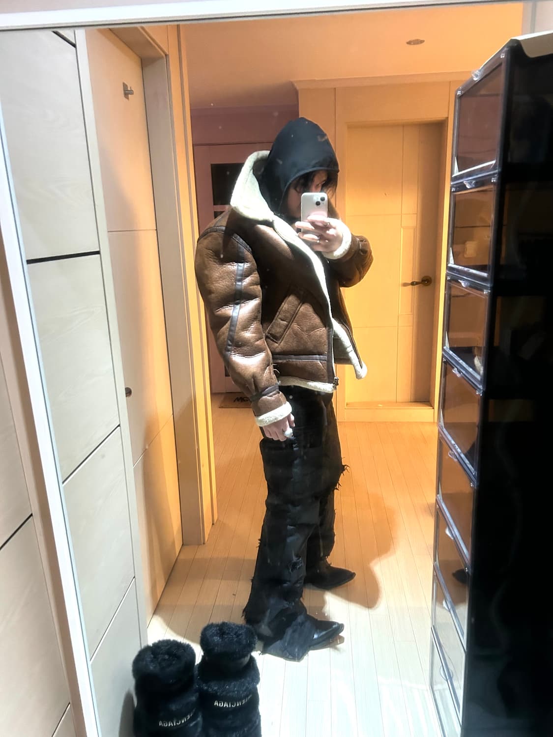 Over B-3 Type Shearling Jacket 상품이미지7