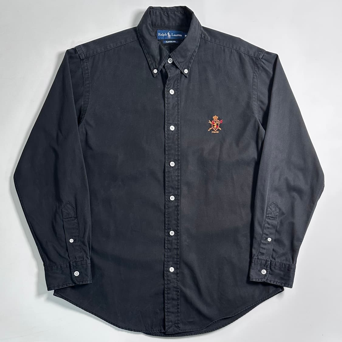 폴로 랄프로렌 자수 블랙 옥스포드 셔츠 상품이미지1