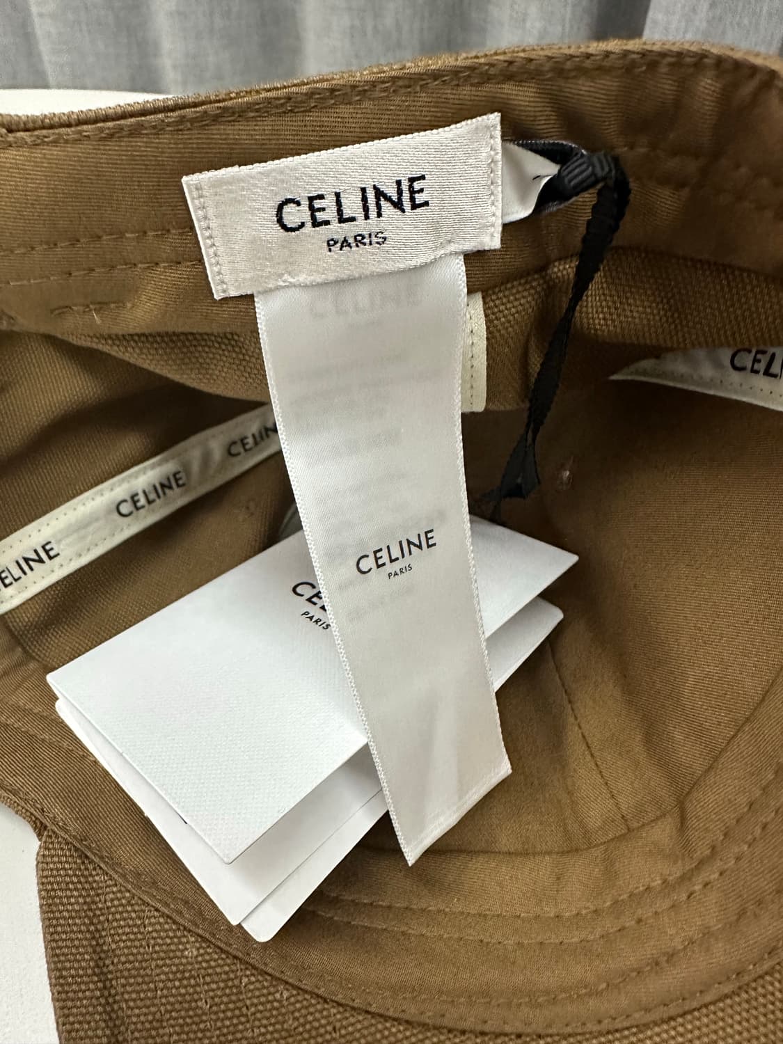 [새상품] CELINE 셀린느 코튼 베이스 볼 캡 라이트 브라운 상품이미지9