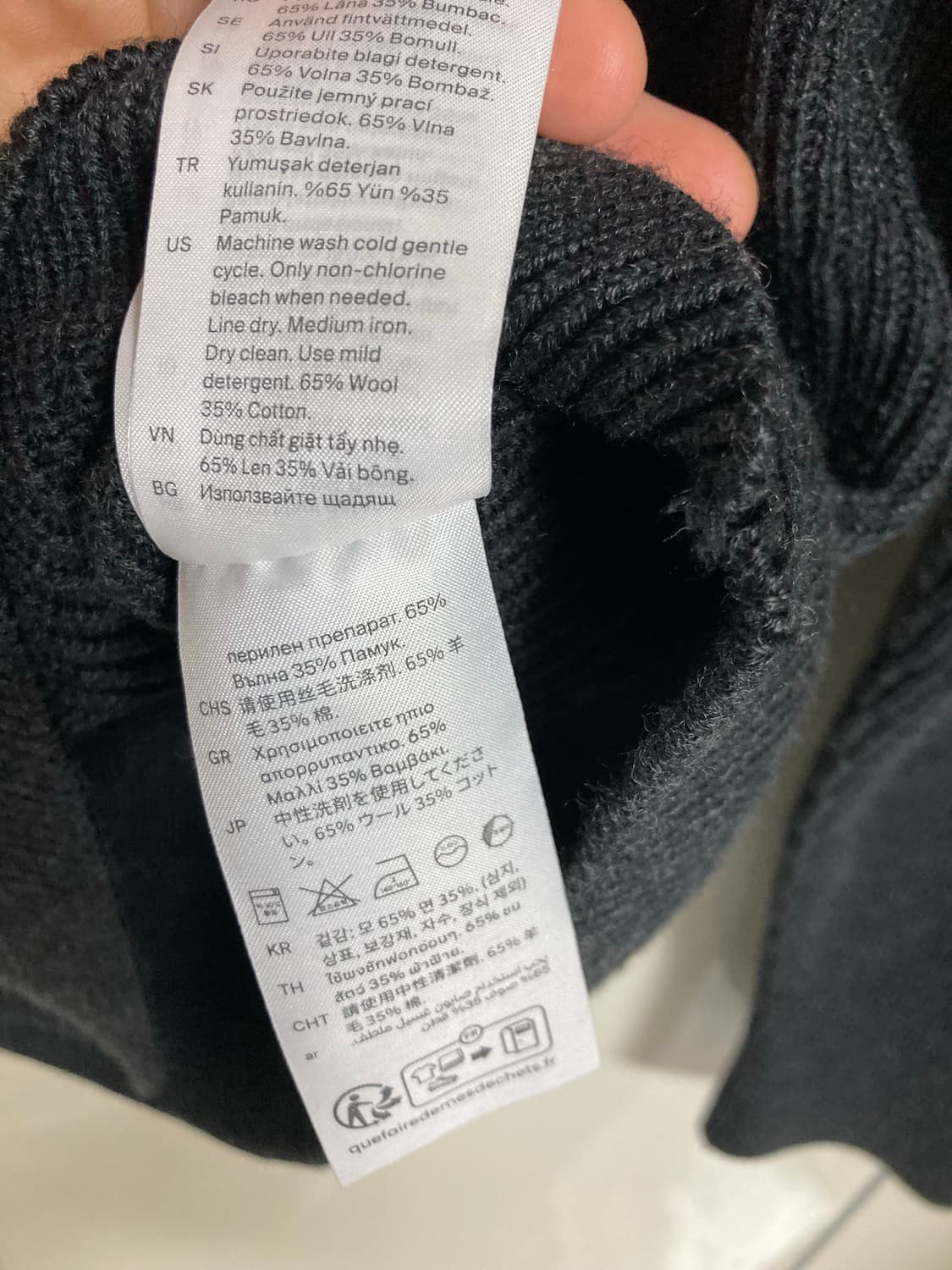 코스  울코튼 블렌드 하프 집 스웨터 L 상품이미지7