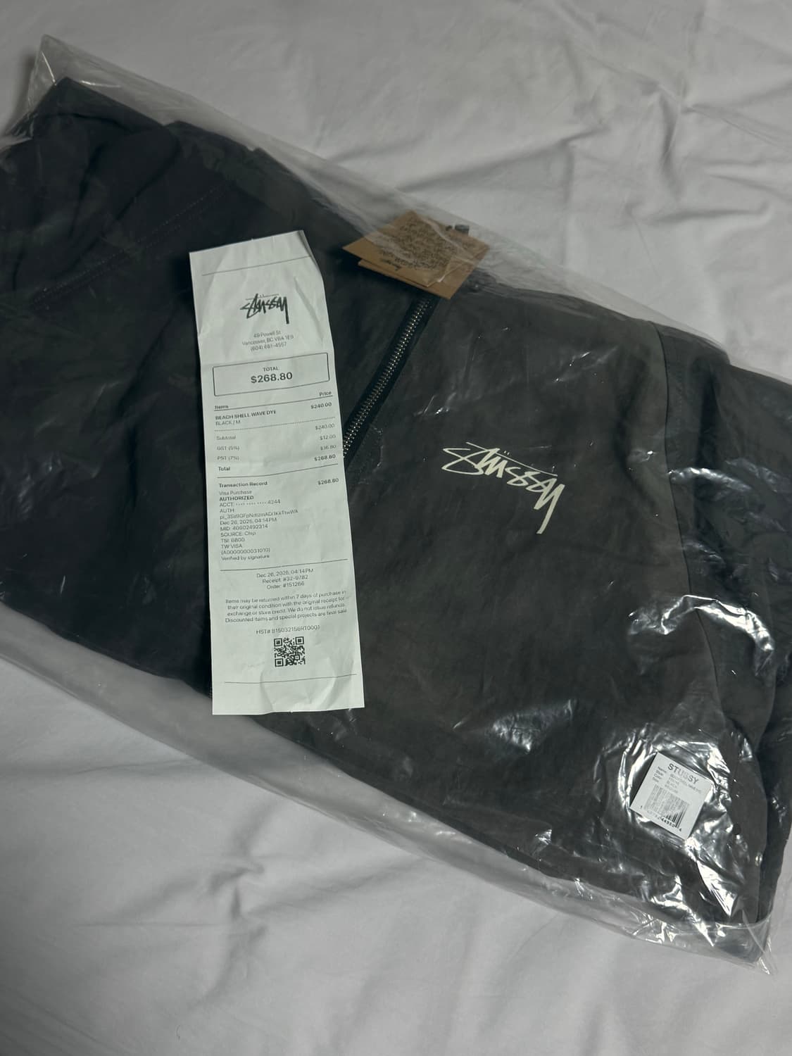 (M)스투시 비치쉘 자켓 블랙 새상품 상품이미지1