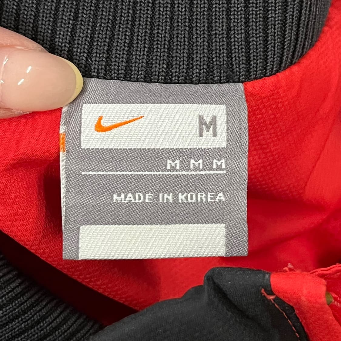 [정품/M] 나이키 레드 블랙 바람막이 자켓 b16 상품이미지5