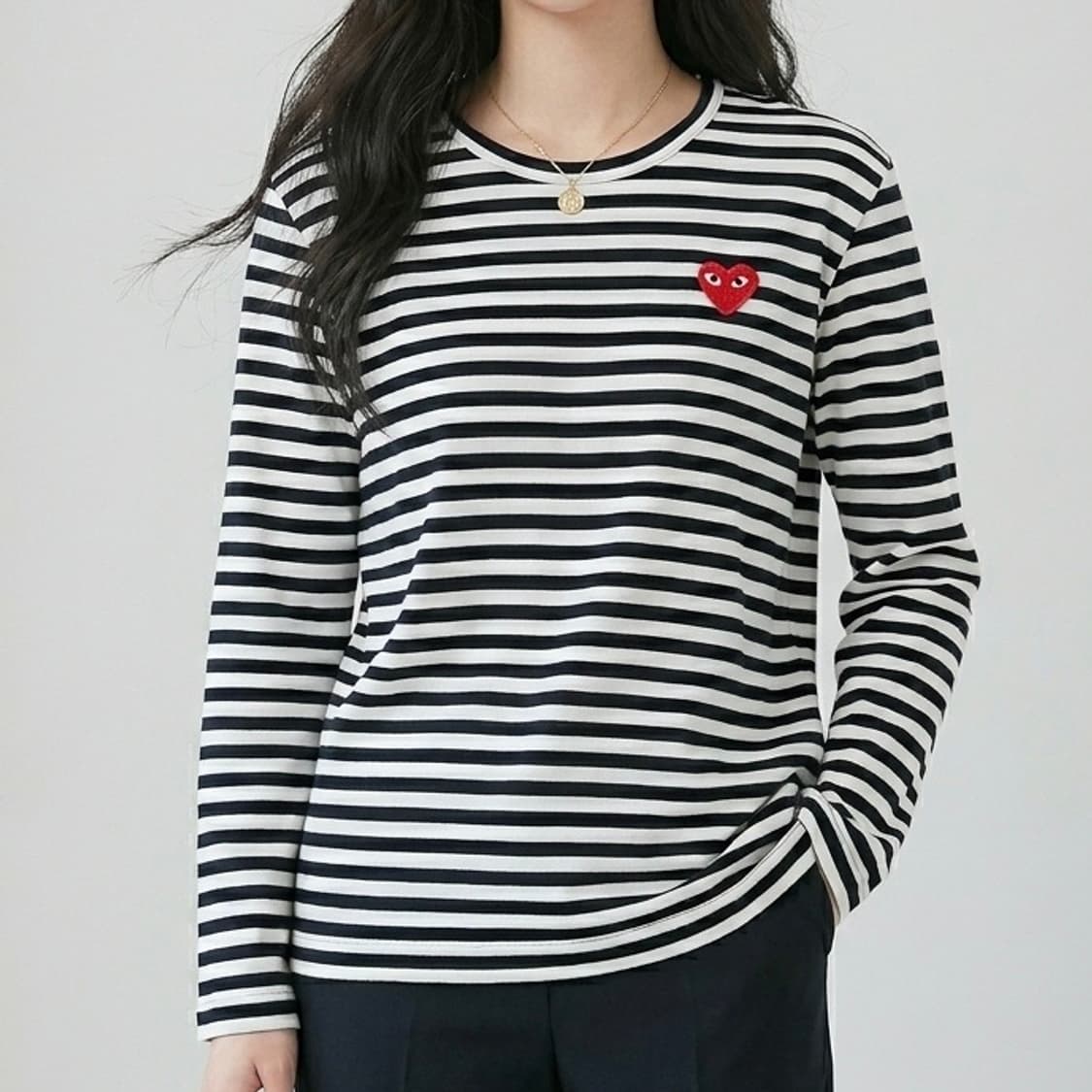 꼼데가르송 스트라이프 롱슬리브 상품이미지1