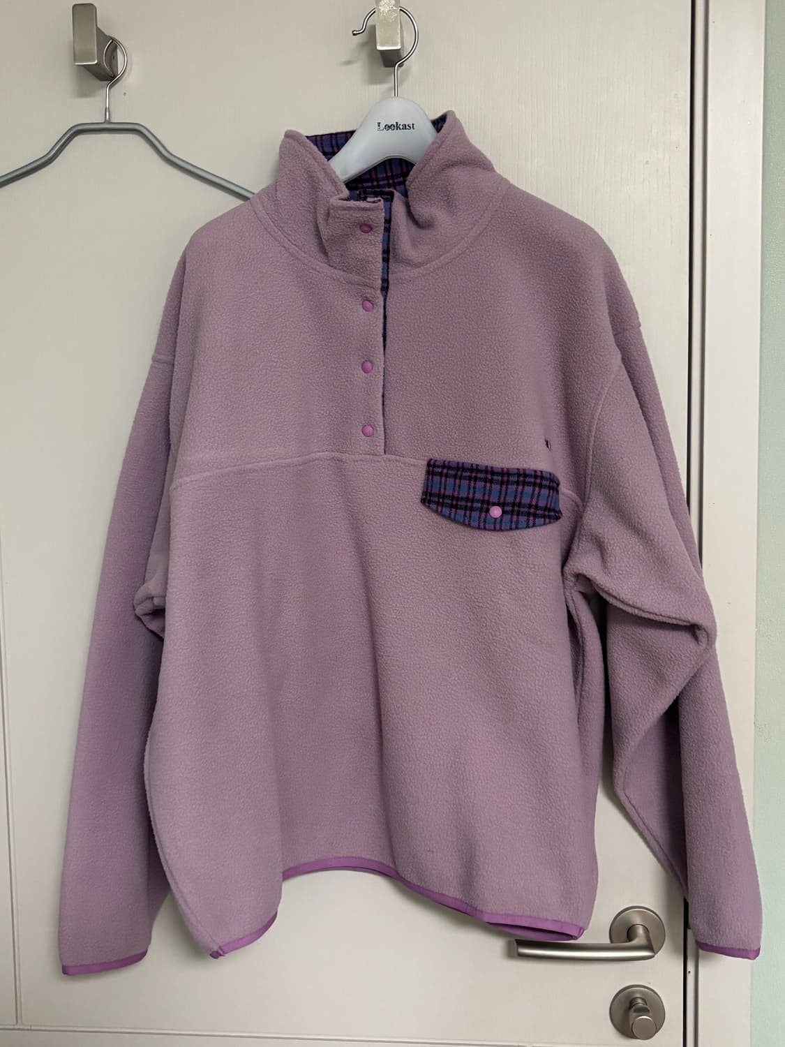 엔조 블루스 레트로 스냅 플리스 아노락 (Lavender) 상품이미지1