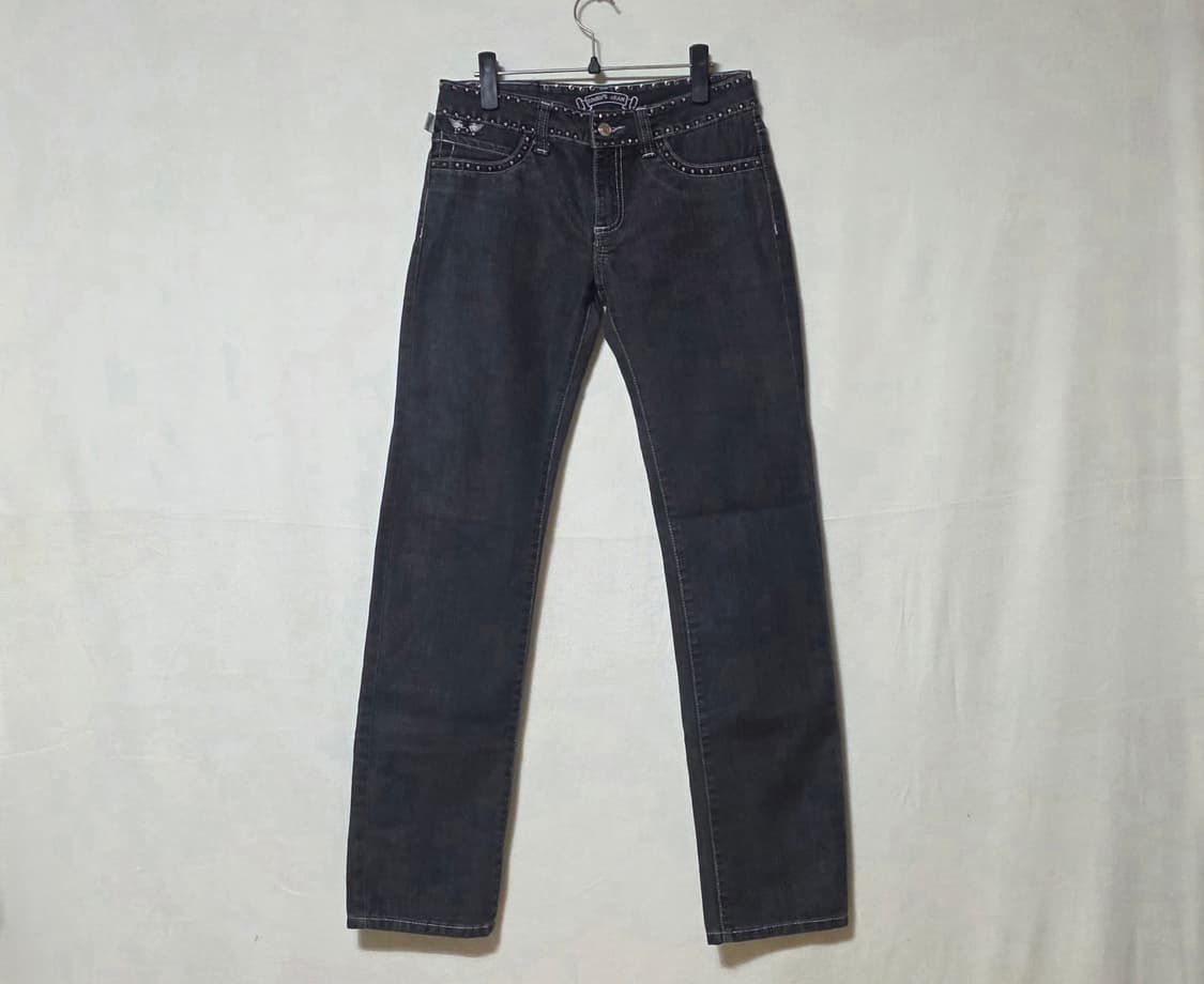 [S급/희귀] 로빈스진 실버 윙 스터드 로우라이즈 데님 (은사 자수) 상품이미지3