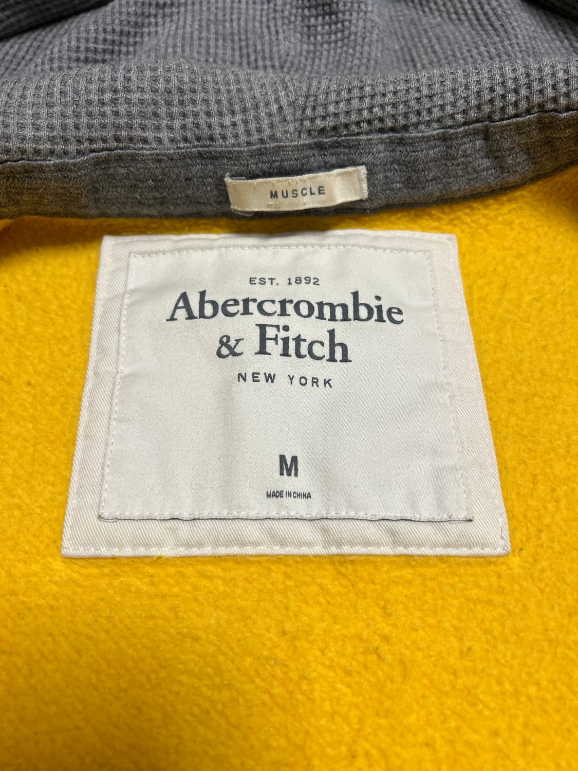 아베크롬비 앤 피치 A&F 92 후드 집업 옐로우 / M (정품) 상품이미지9