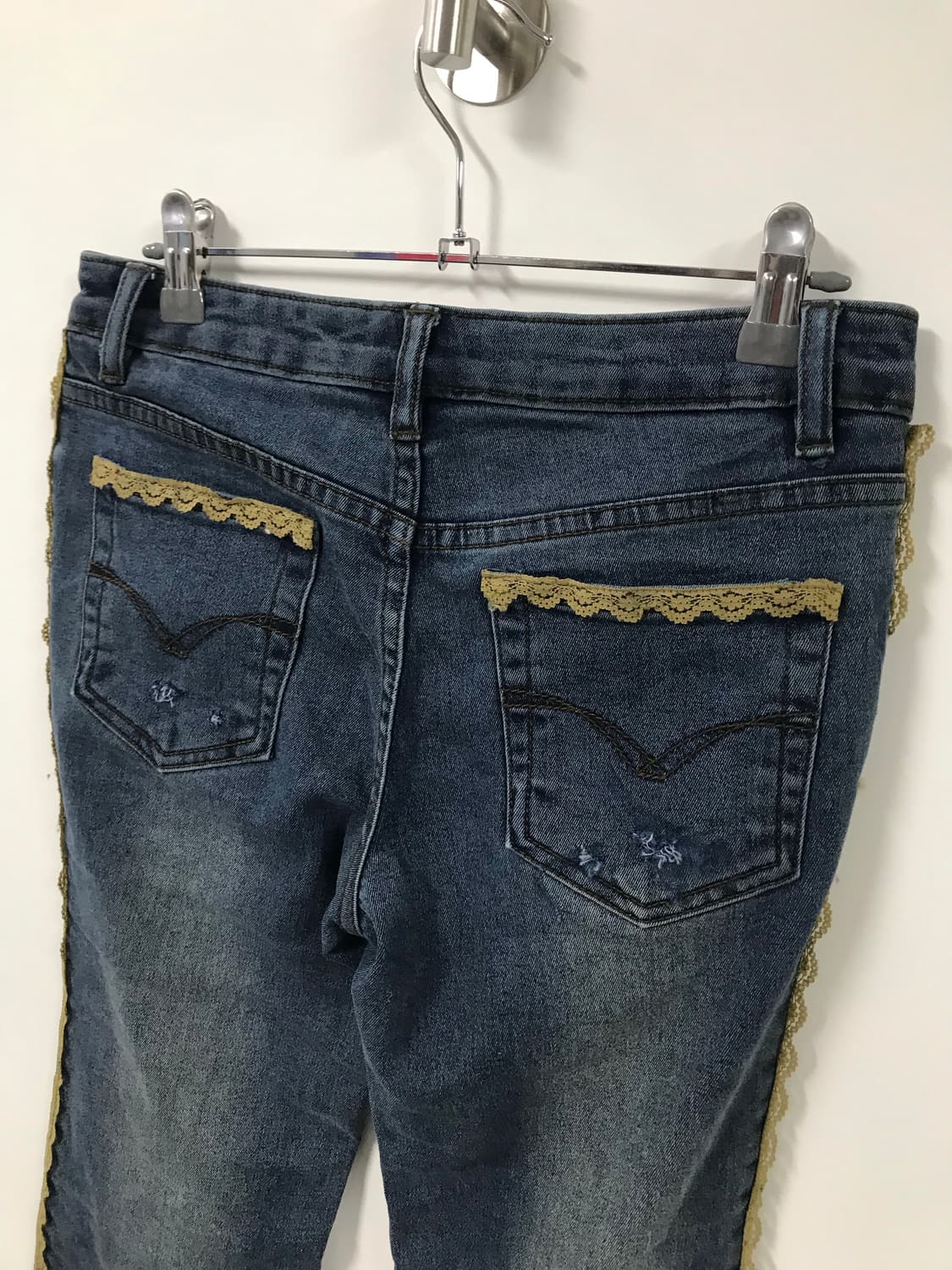 빈티지 레이스 부츠컷 데님팬츠 상품이미지6