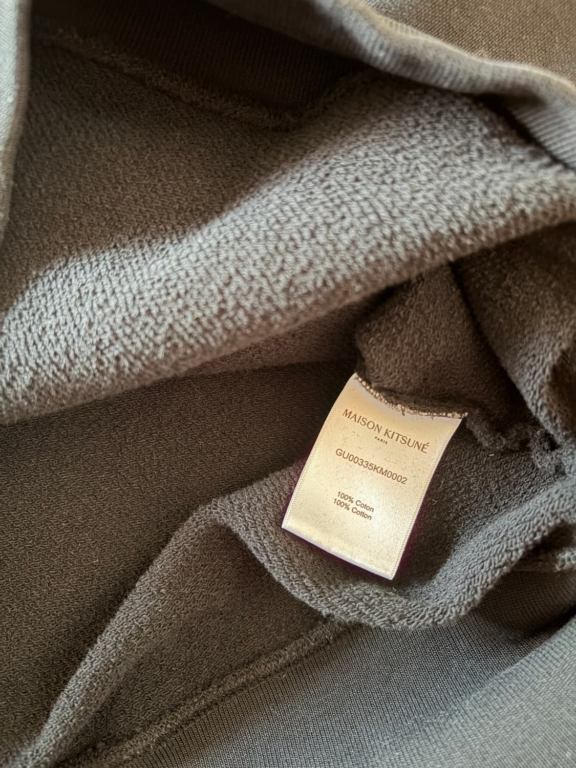 메종키츠네 남성후드티(블랙, 그레이헤드) M사이즈(100) 상품이미지4