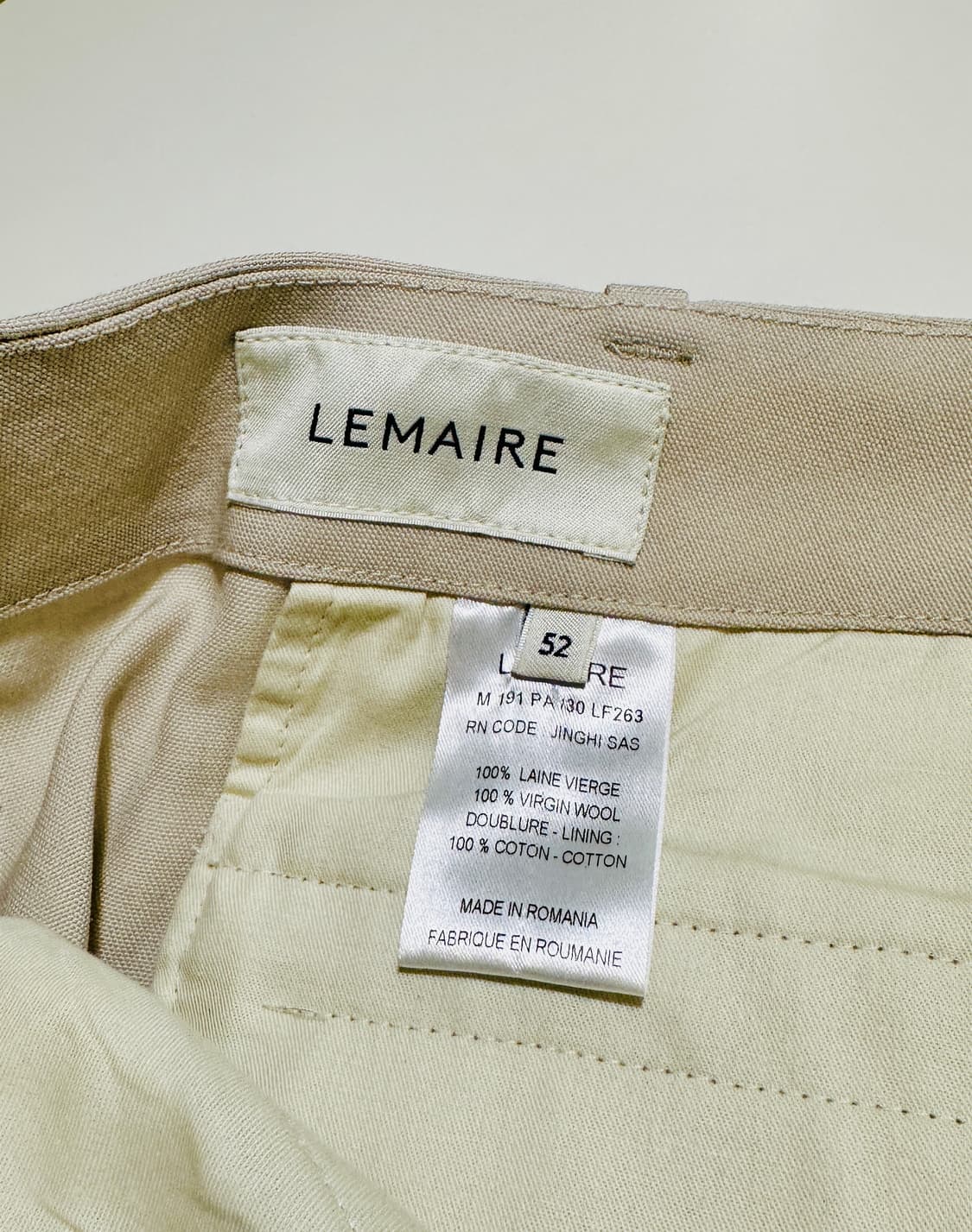 르메르 스트레이트 테일러드 팬츠 52사이즈 신품 슬랙스 상품이미지4