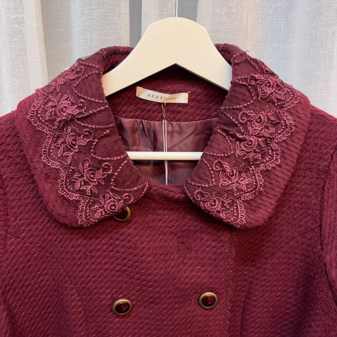 엑시즈팜 로즈 벨티드 카라 코트 상품이미지3