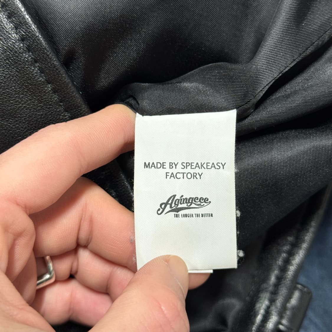 Agingccc 에이징씨씨씨 100% 양가죽 바이커 자켓 상품이미지6