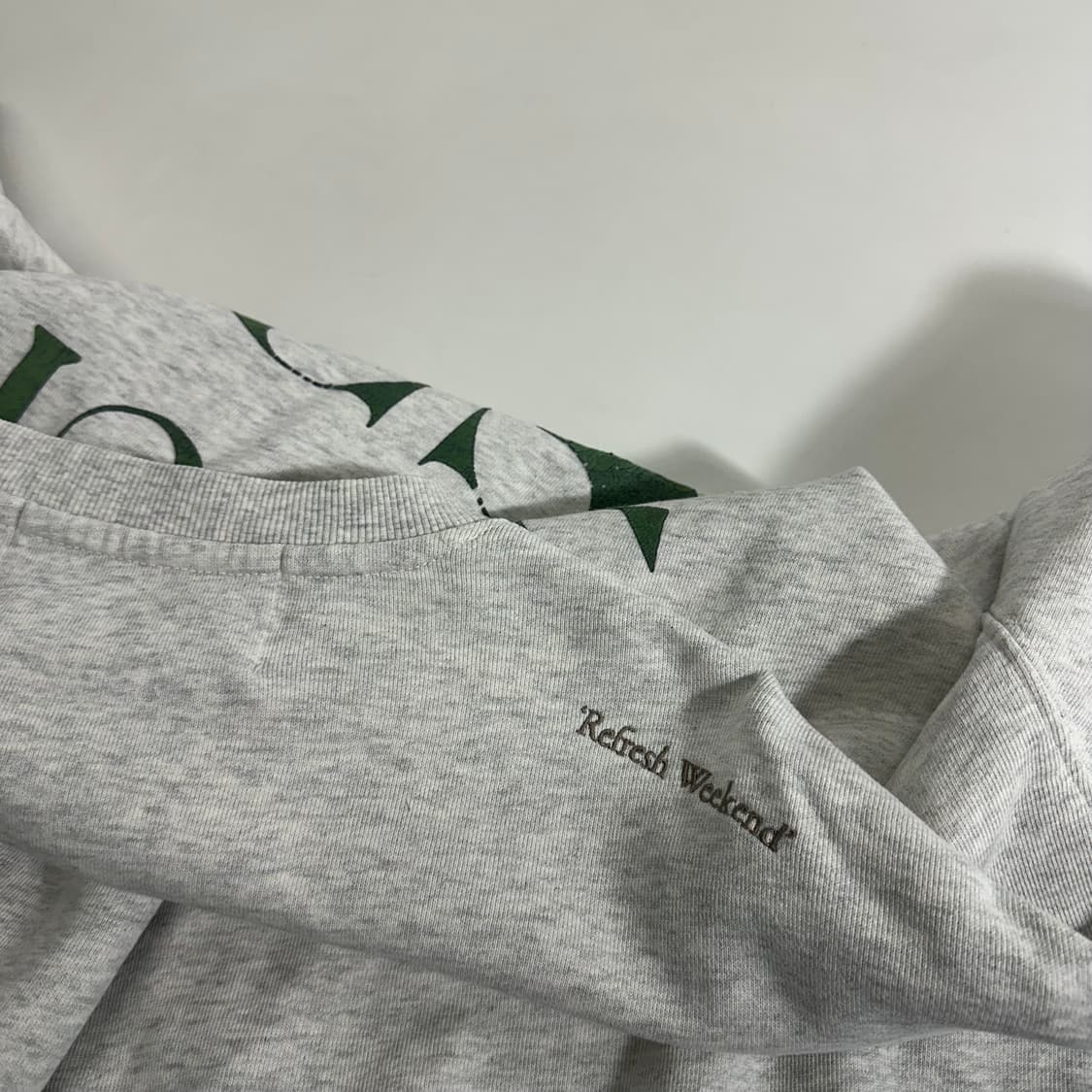 XL 세터 멜란지그레이 오버핏 빅로고 맨투맨 상품이미지7