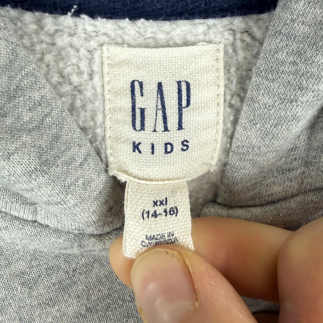 2XL) GAP 키즈/우먼스 후드집업 그레이 상품이미지3