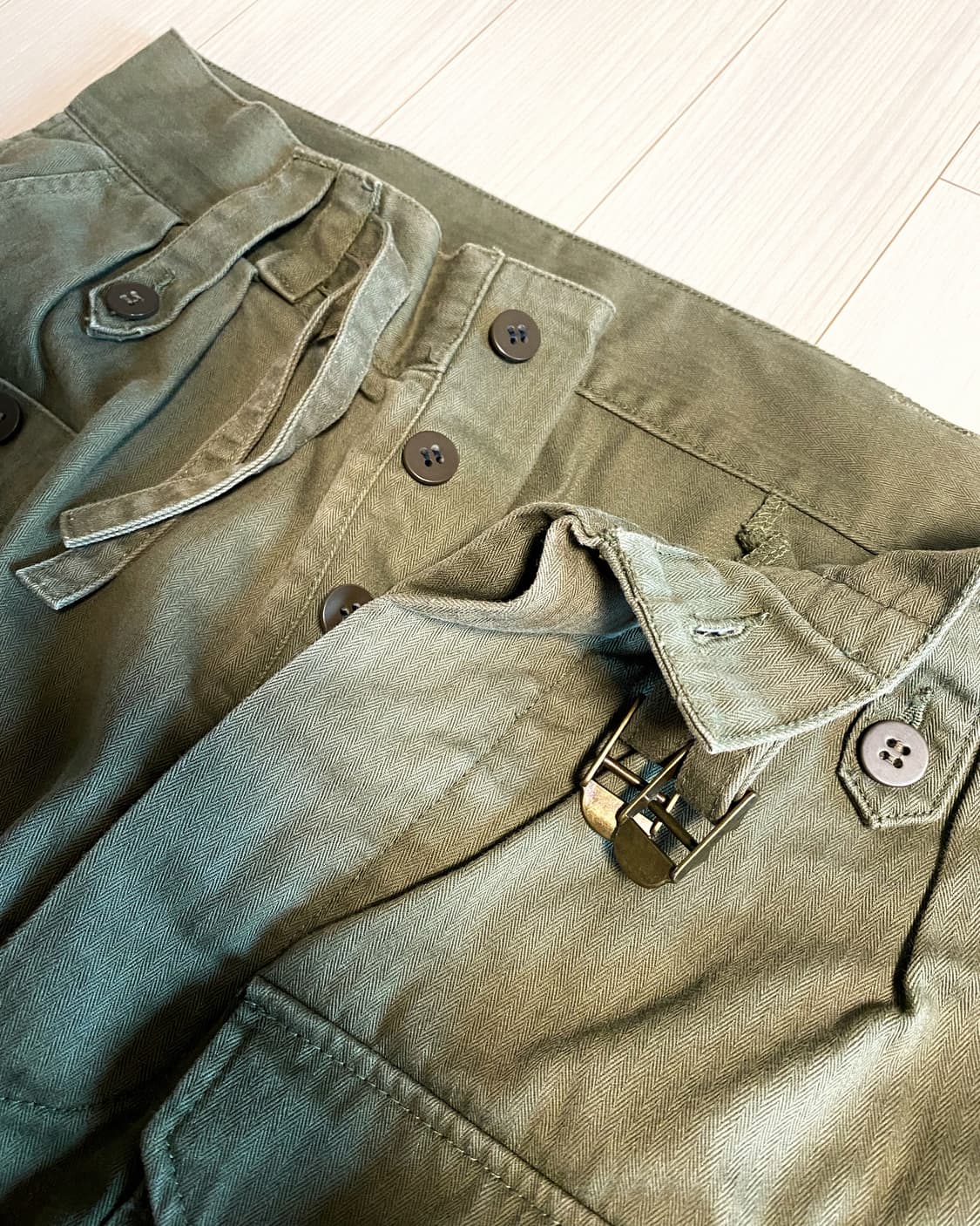 YMC KY 영국군 정글 퍼티그 팬츠 (헤링본 HBT 원단) - 7사이즈 상품이미지3