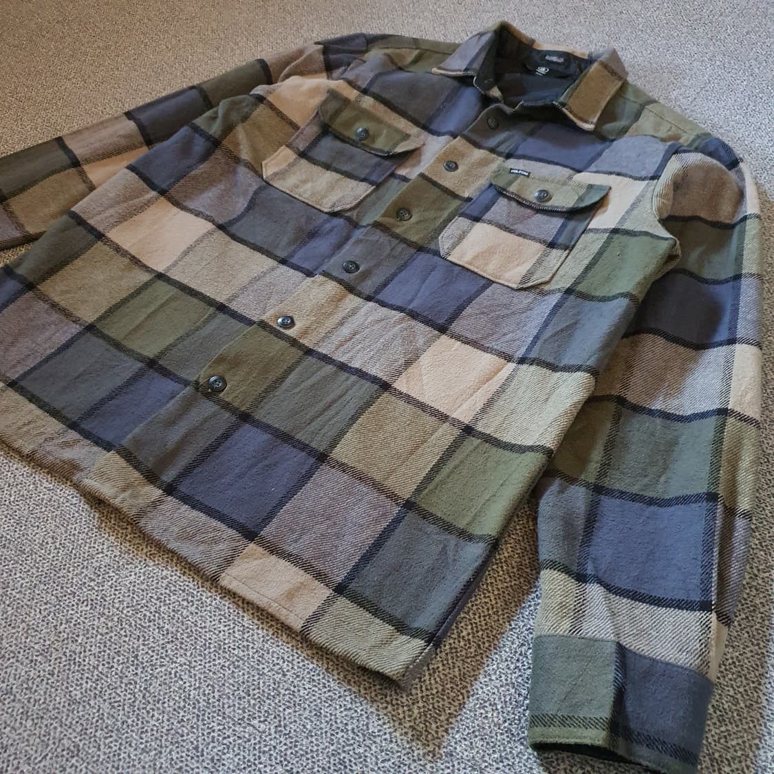 볼컴 클래식 핏 헤비 플란넬 체크 셔츠 no.1 상품이미지2