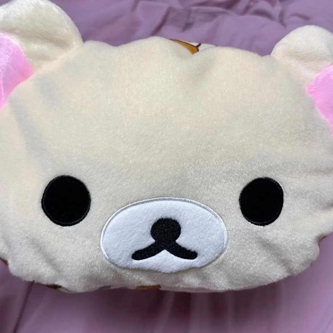 산엑스 대형 코리락쿠마 핑크 쿠션 베개 어묵잉 상품이미지2