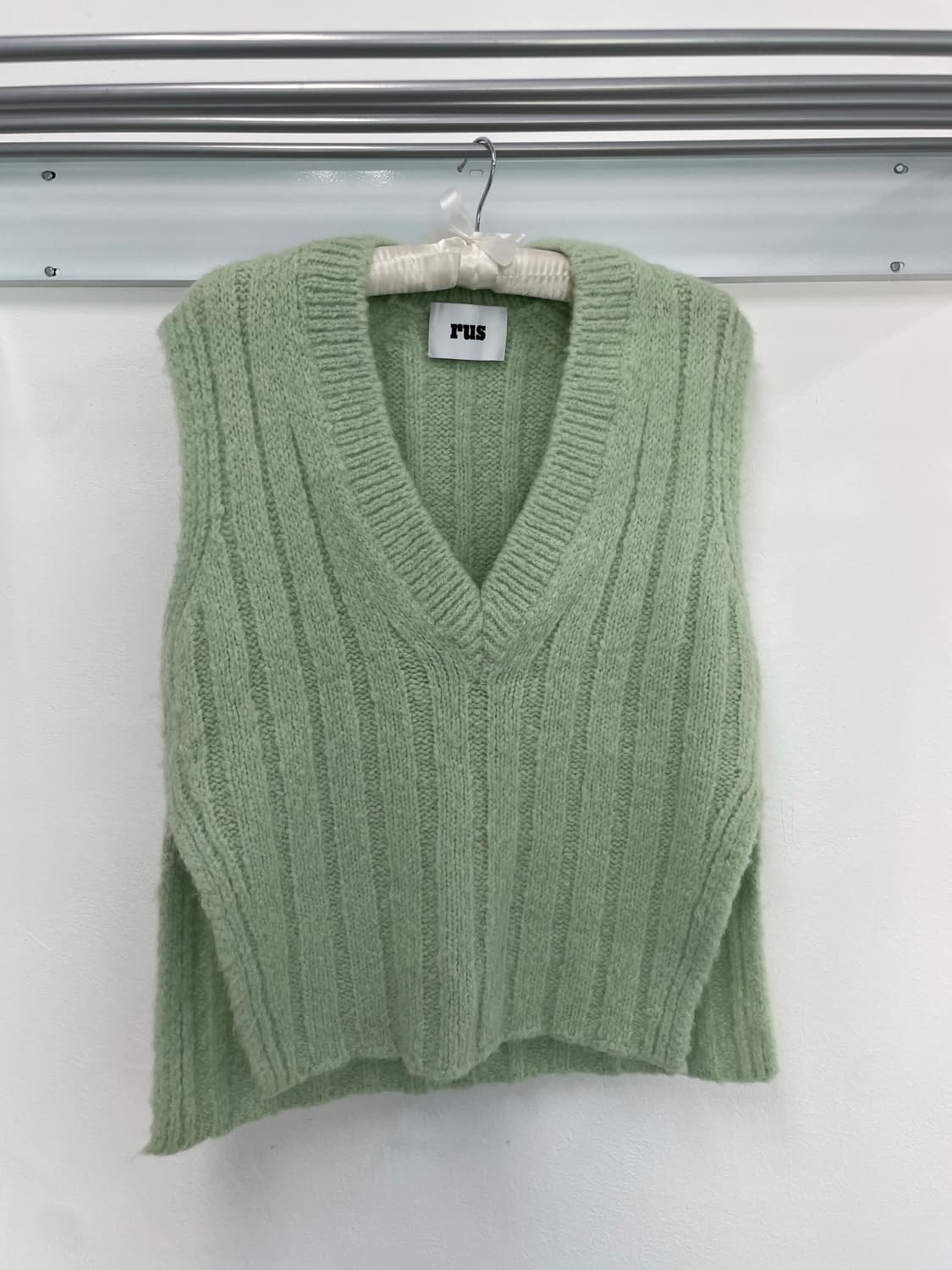 Rus vest knit mint green 상품이미지1