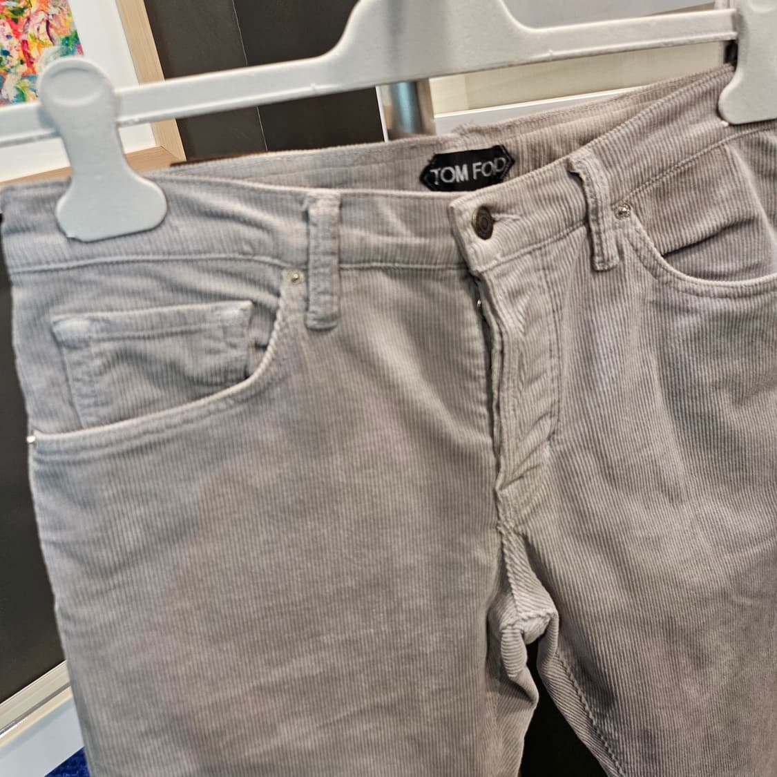 톰포드 슬림 핏 스웨이드 패치 코듀로이 팬츠 상품이미지3