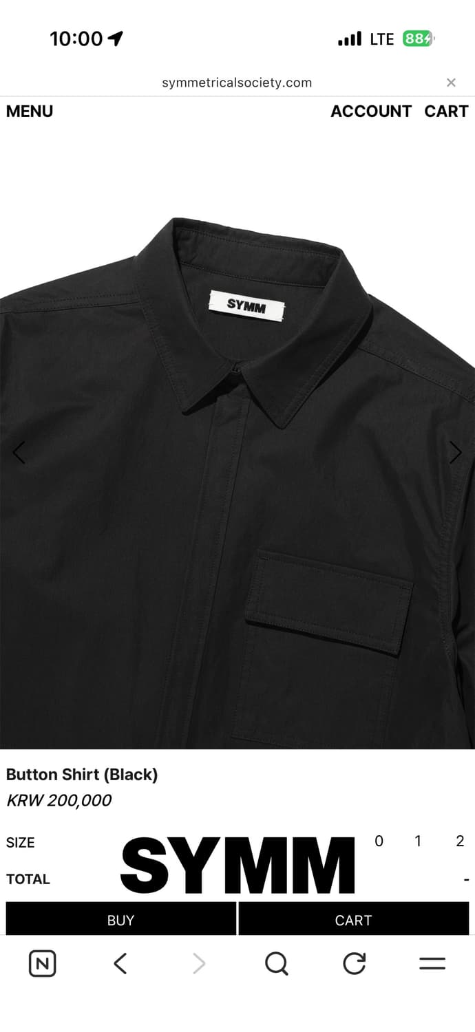 [새상품] SYMM 버튼 셔츠 (L-XL) 상품이미지5