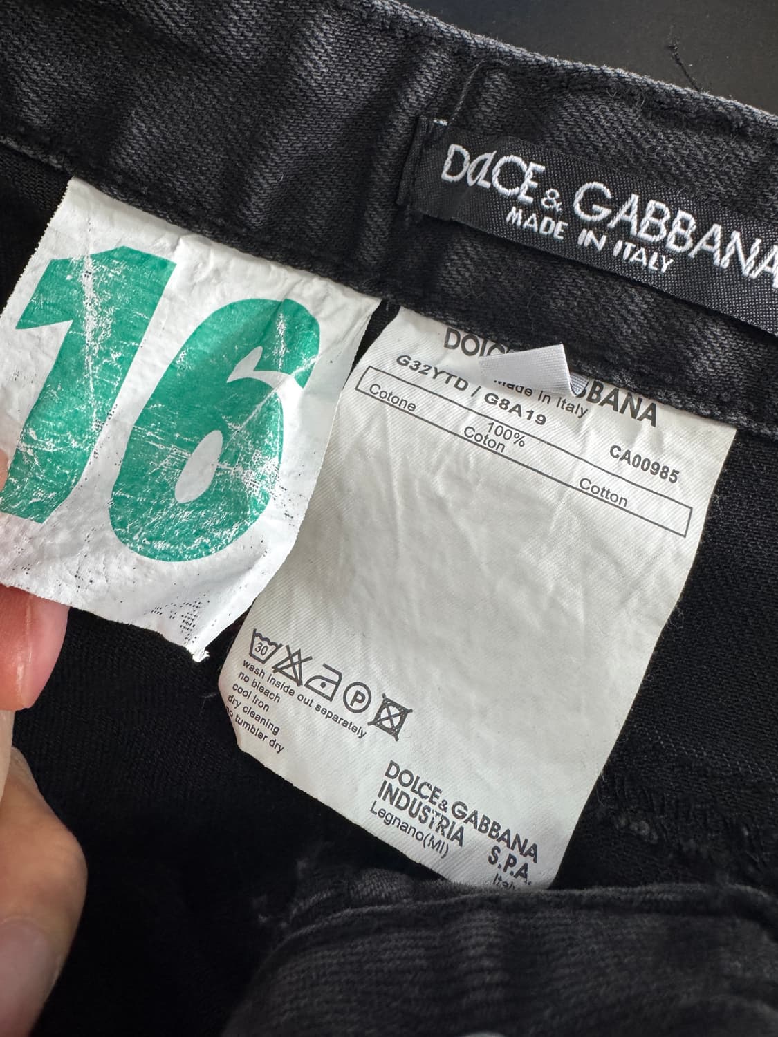 희귀!! 여성 돌체앤가바나 바이커 자물쇠 디테일 데님팬츠 상품이미지3