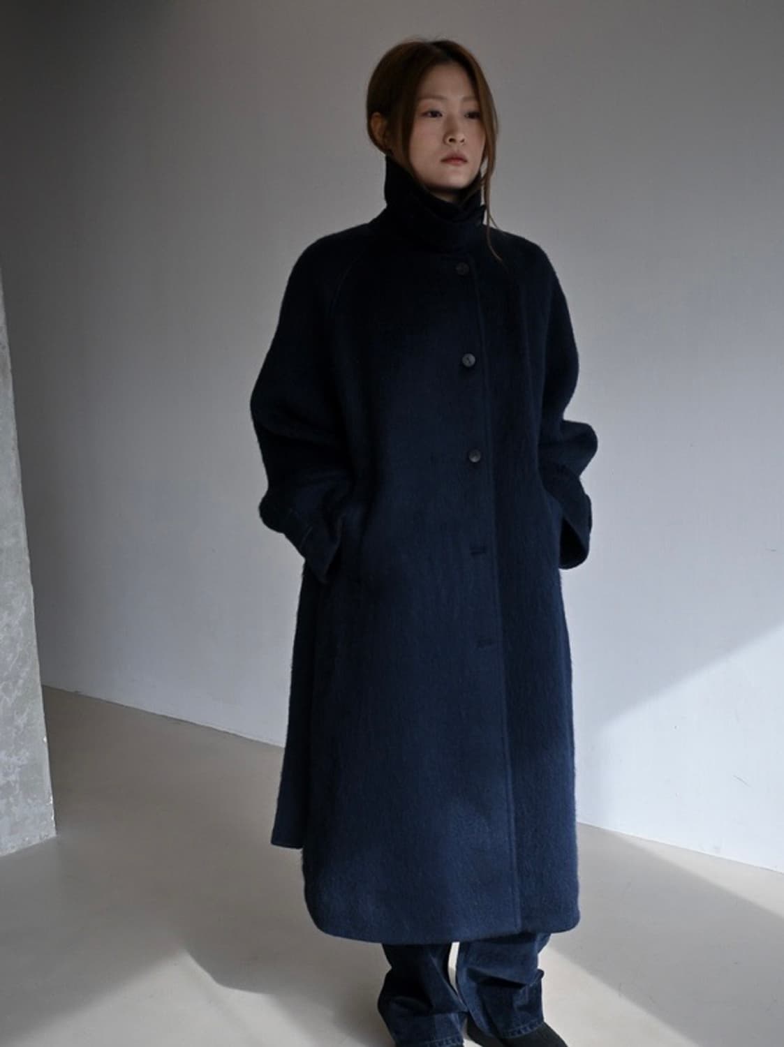 Taey overfit alpaca coat (navy) 상품이미지3