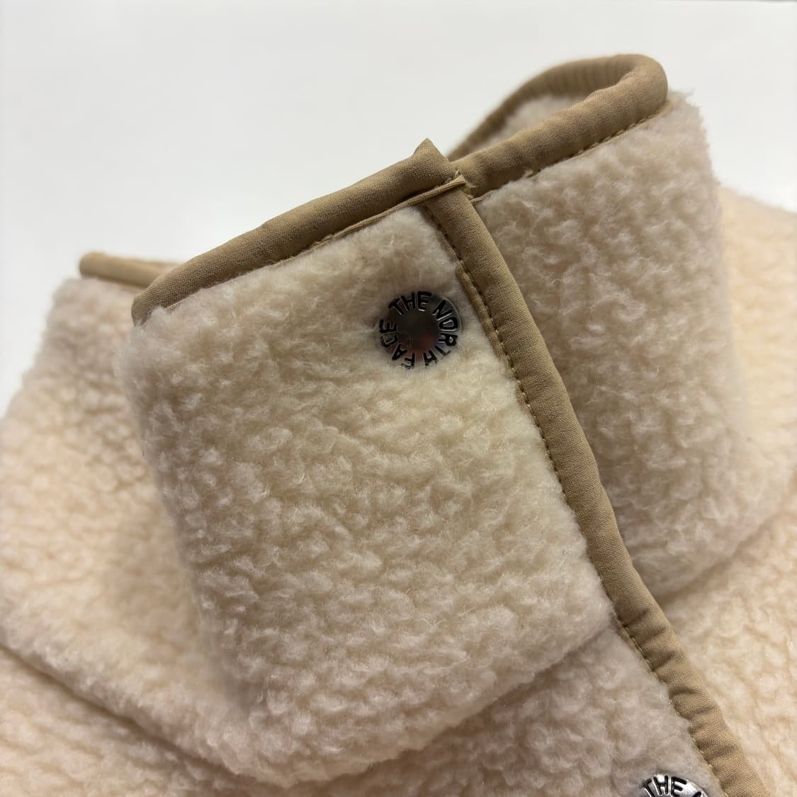 [M] 노스페이스 화이트라벨 아이보리색 뽀글이 플리스 자켓 B934 상품이미지5